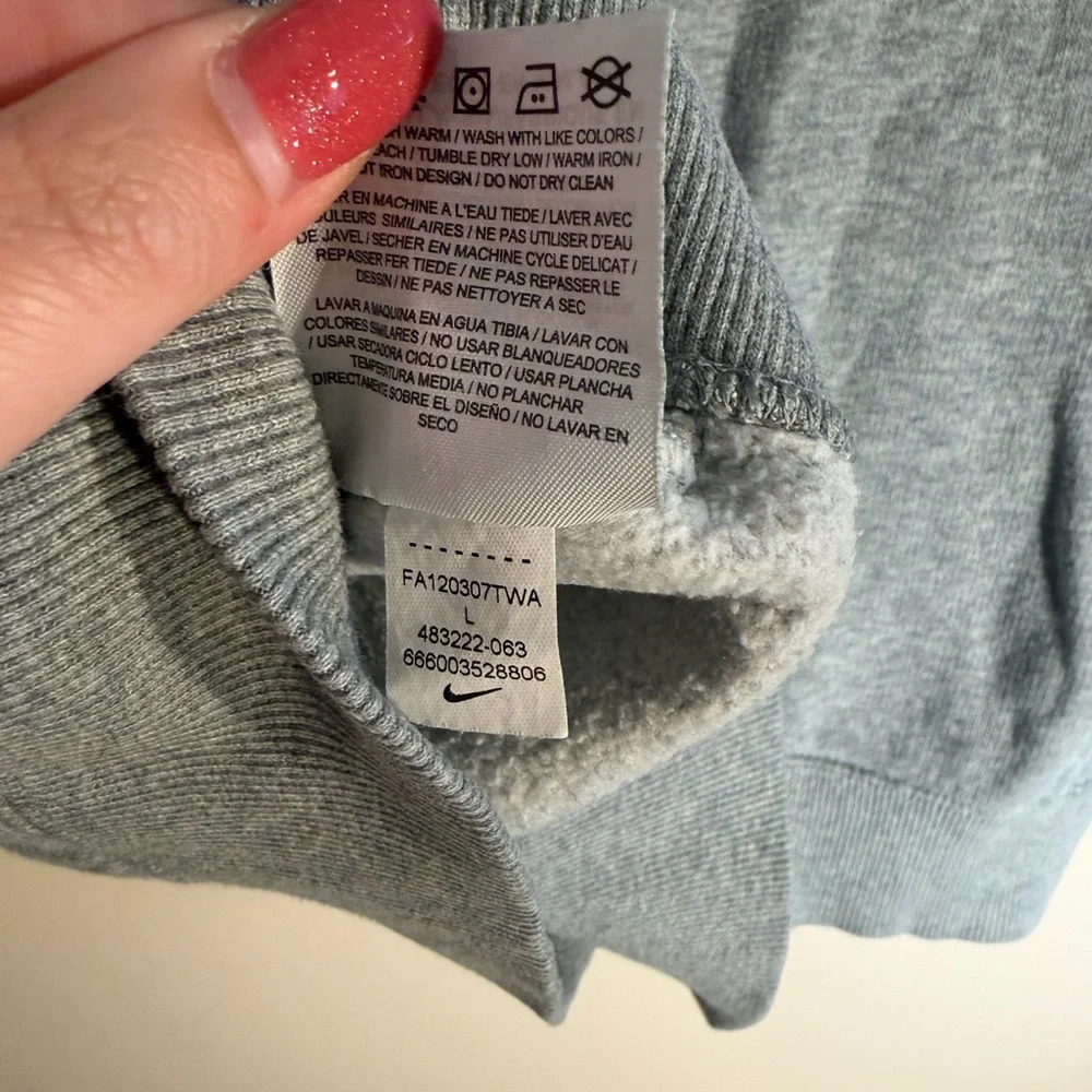 Nike Gray Pullover Hoodie with Swoosh